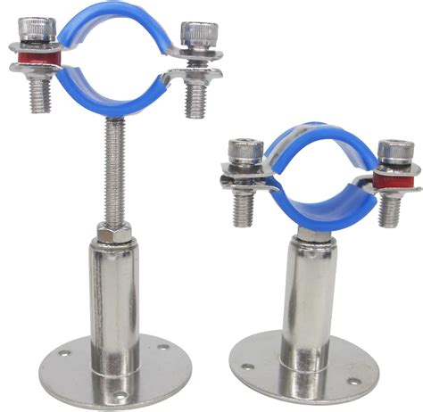 clamp on shelf bracket for a metal pipe stand|pipe standoff hangers.